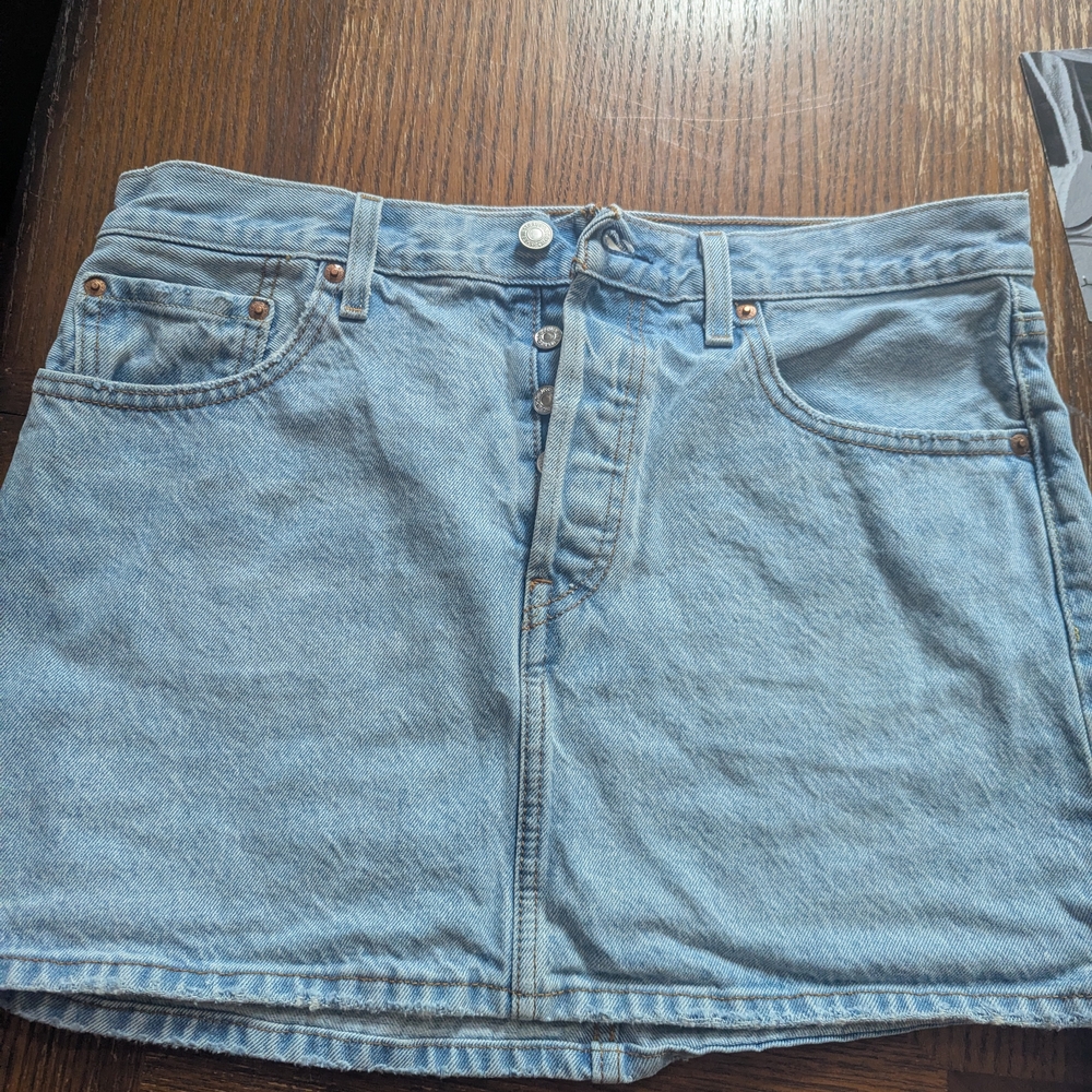 Levi's Light Blue Mini Skirt